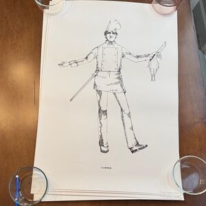 The Culinary Institute of America Chef Prints '82 D.Edward Barrett 36"x24" Mint